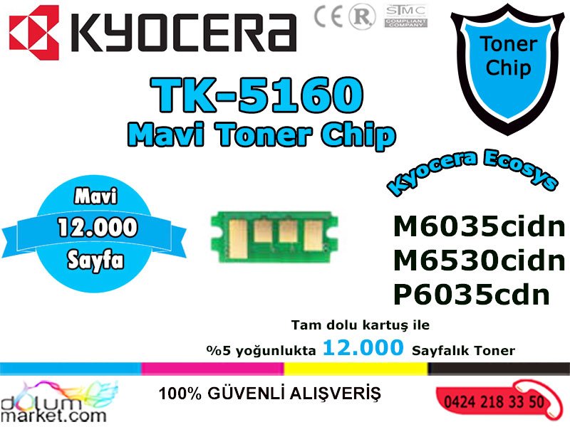 TK-5160-Tonerchip-Mavi