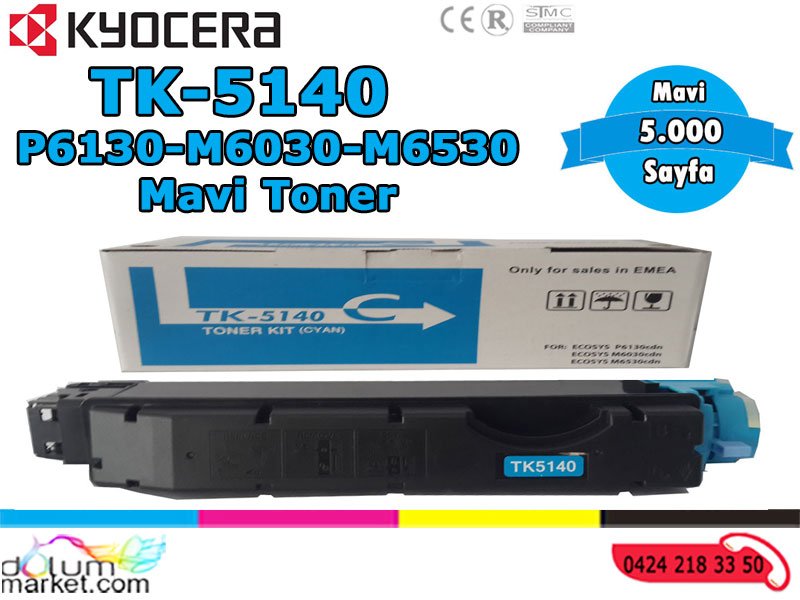 Kyocera_TK_5140_Toner_Kit_Mavi