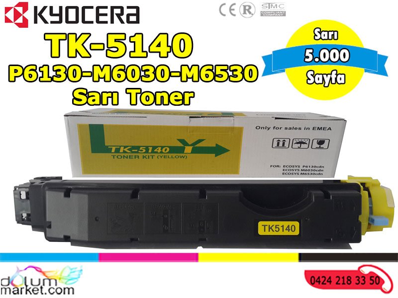 Kyocera_TK_5140_Toner_Kit_Sarı.