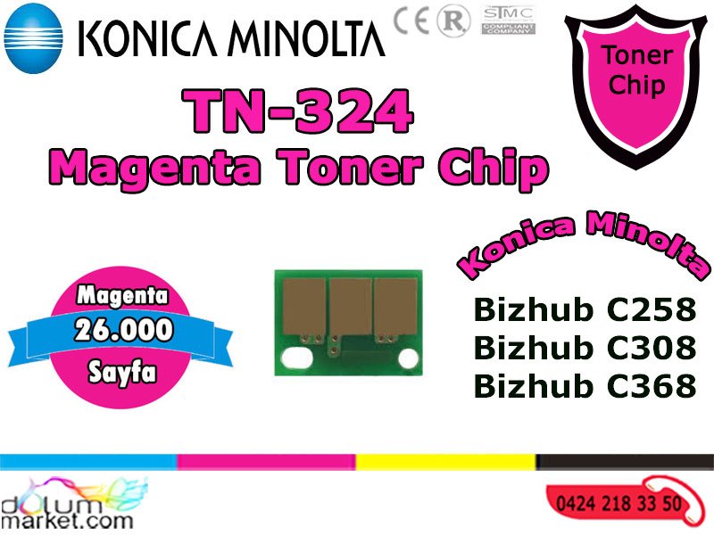 Bizhub_C258-308Toner_Chip_Magenta