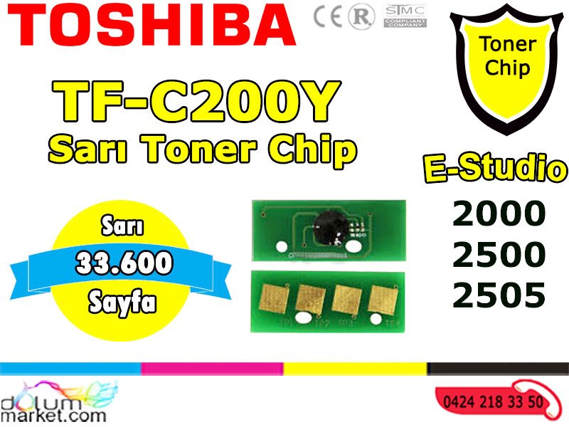 Toshiba_TF_C200_Toner_Chip_Sarı
