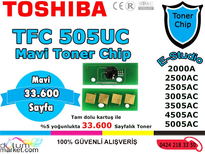 Toshiba_TFC_505Toner_Chip_Mavi