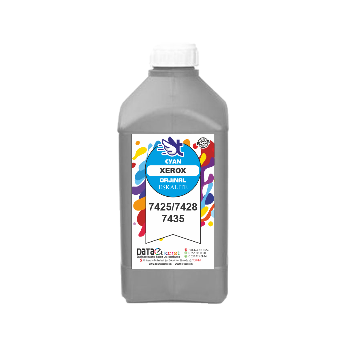 006R01394 MAVİ 7425 7428 7435 Mavi Cyan Toner Kartuş Dolum Toz