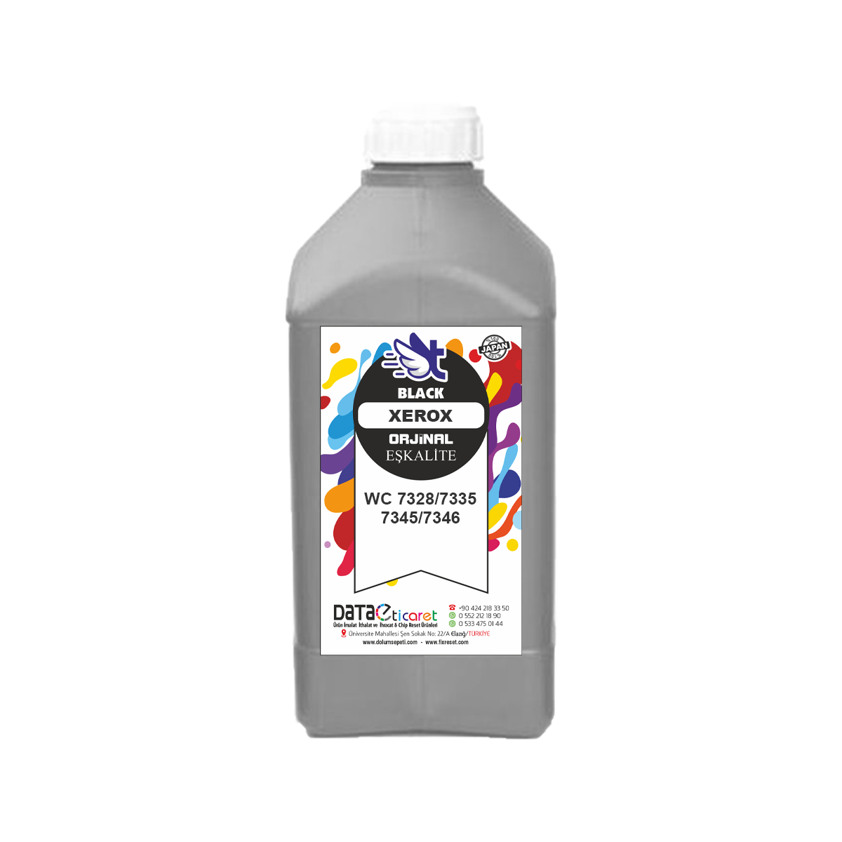 006R01175 Siyah Toner Kartuş Dolum Toz WC 7328 7335 7345 7346